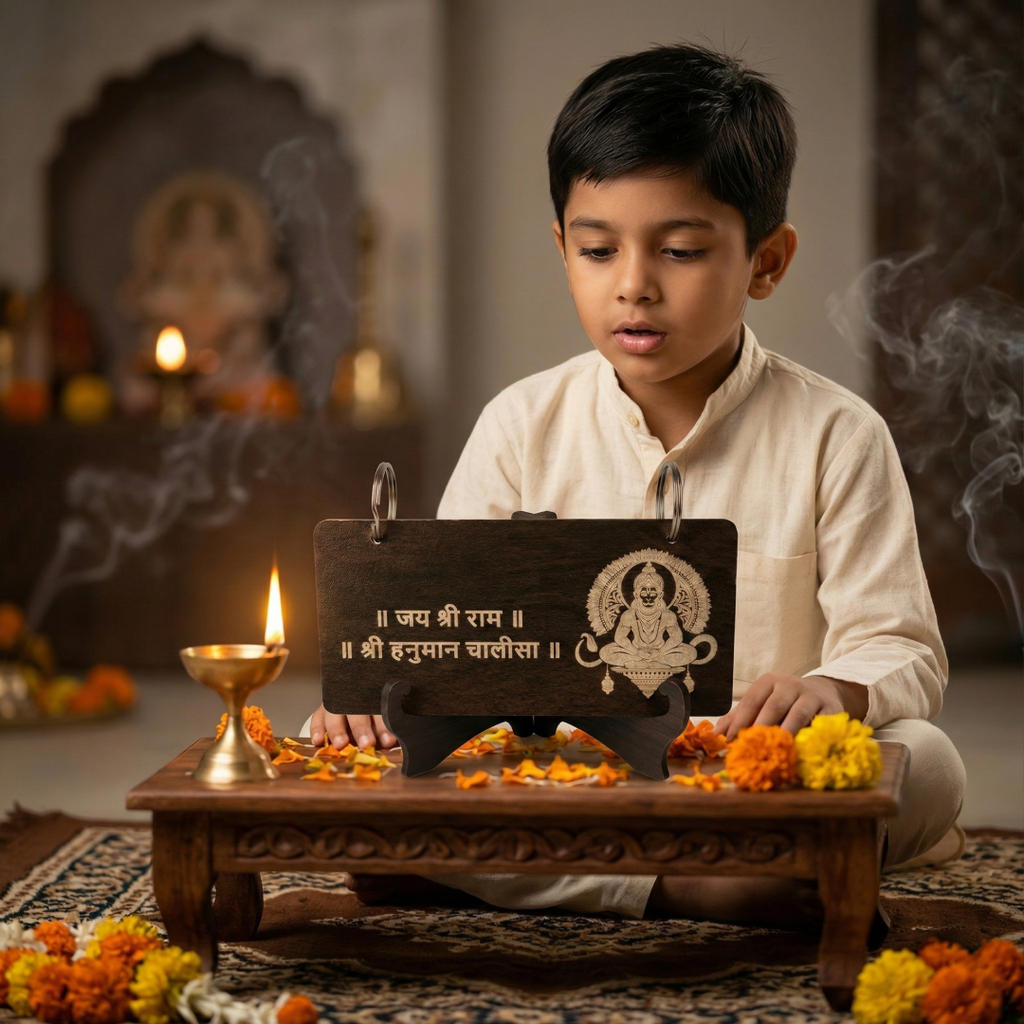 Wooden Hanuman Chalisa